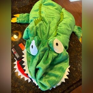 NEW Green Alligator Plush Dog Costume